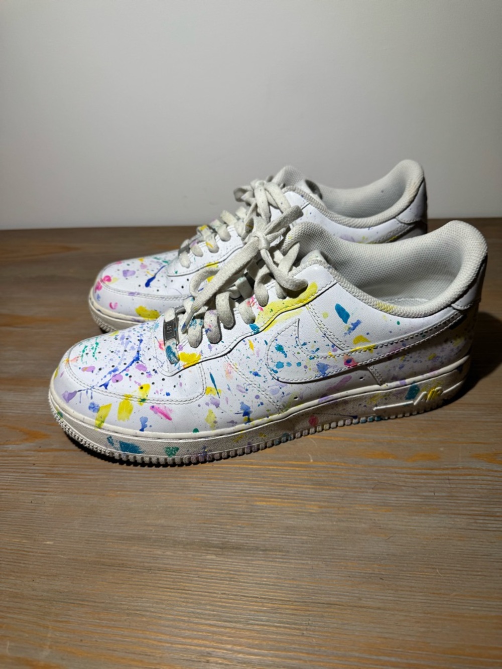 Easter Nike Air Force 1 White Multicolor pastel Paint Splatter 12 men’s